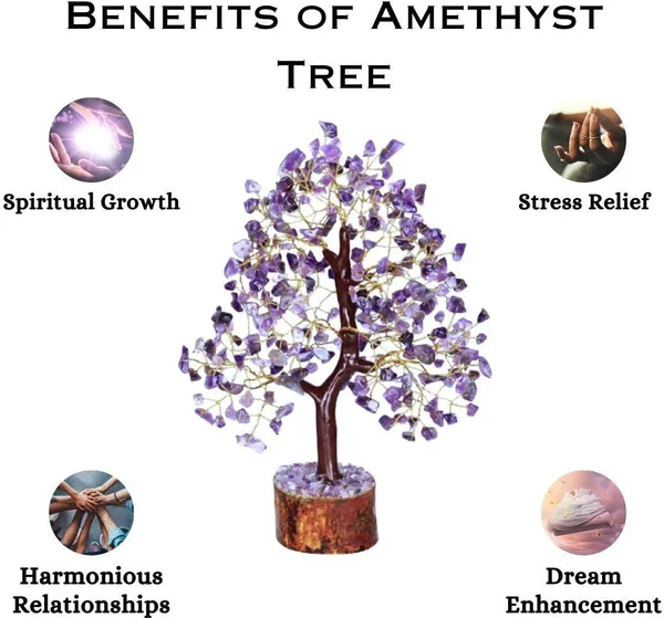 Multiagate_Amethyst_Crystal_Tree_Handmade_Home_Decor_Decorative_Showpiece__-__25_cm_(Stone,_Purple)