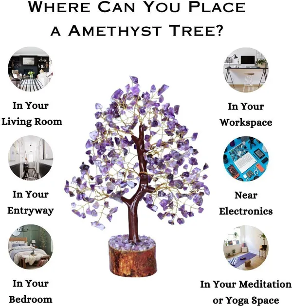Multiagate_Amethyst_Crystal_Tree_Handmade_Home_Decor_Decorative_Showpiece__-__25_cm_(Stone,_Purple)