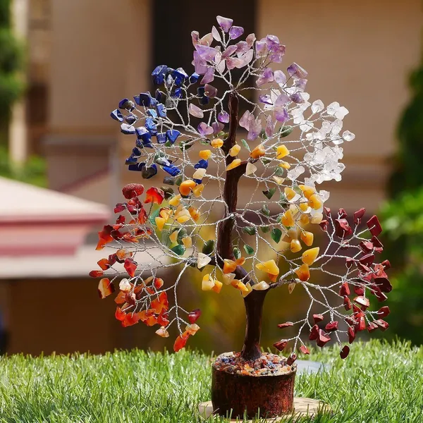 Multiagate_Seven_Chakra_Tree_of_Life,_Crystal_Tree_for_Positive_Energy_-_Artificial_Tree_Decorative_Showpiece__-__25_cm_(Stone,_Multicolor)