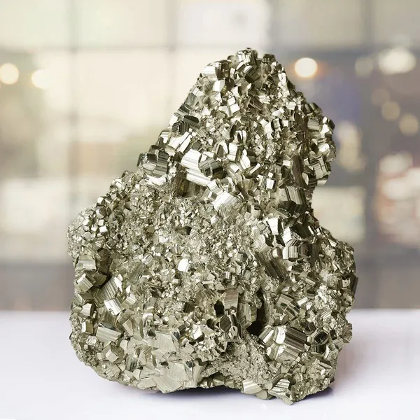 Multiagate_Peru_Pyrite_Cluster_Stone_5-10_Gm_Golden_Pyrite_Stone_Original_Clusters_Decorative_Showpiece__-__10_cm_(Crystal,_Silver)