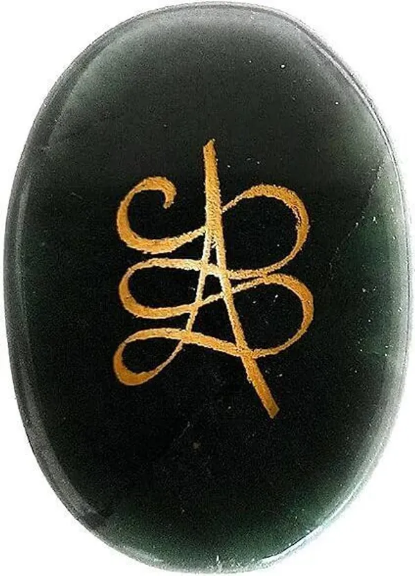 Multiagate_Green_Jade_Crystal_Money_Zibu_Symbol_of_Prosperity_Switch_Word_&_Money_Stone_Decorative_Showpiece__-__5_cm_(Stone,_Green)