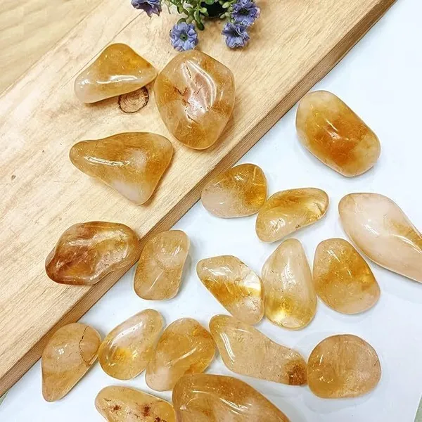 Multiagate_Yellow_Citrine_Natural_Crystal_Tumble_Stone_for_Reiki_Healing_Gemstone_Decorative_Showpiece__-__4_cm_(Stone,_Yellow)