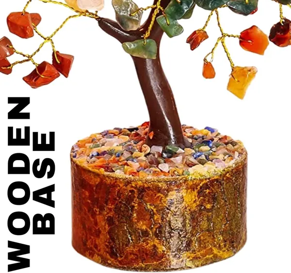 Multiagate_Decorative_Showpiece__-__25_cm_(Wood,_Stone,_Multicolor)