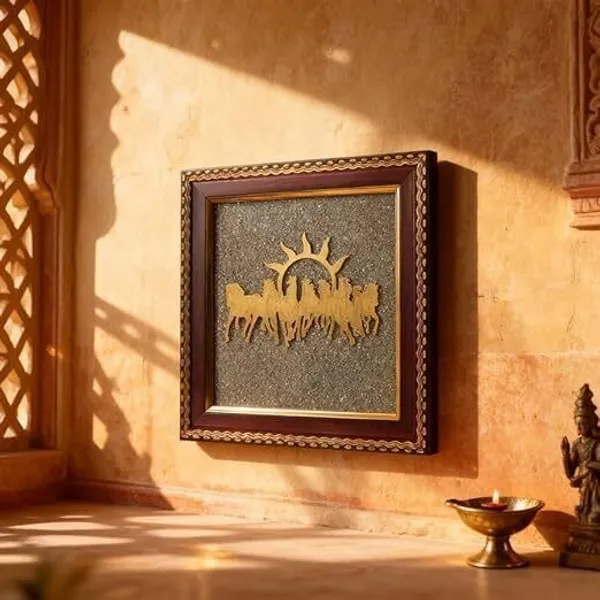 Multiagate_Decorative_Showpiece__-__17_cm_(Stone,_Gold)
