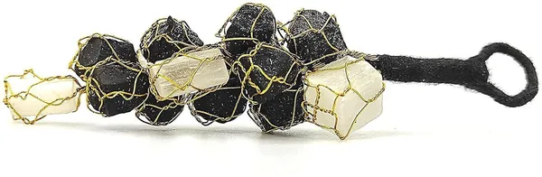 Multiagate_Decorative_Showpiece__-__15_cm_(Crystal,_Stone,_Black,_White)