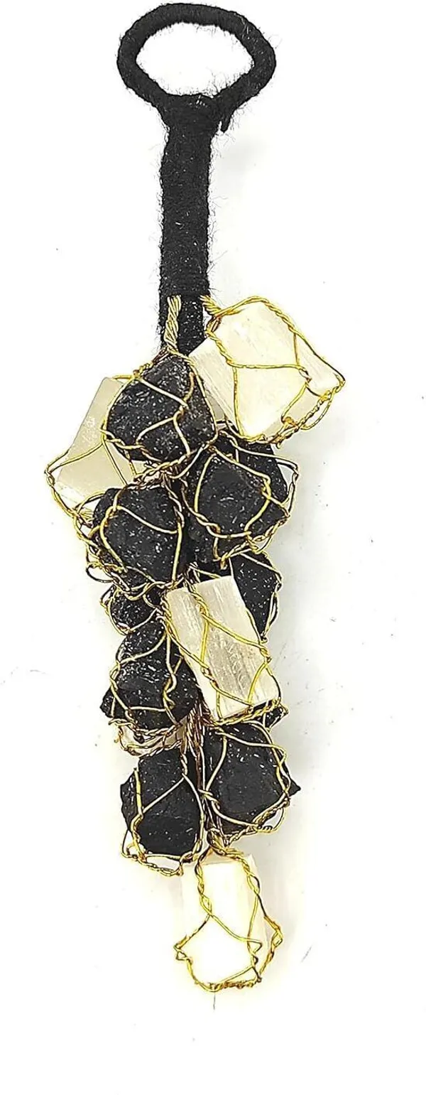 Multiagate_Decorative_Showpiece__-__15_cm_(Crystal,_Stone,_Black,_White)