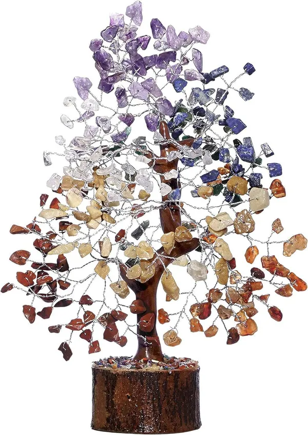 Multiagate_7_Chakra_Crystal_Tree_–_Garden_of_Life_Money_Tree_–_Real_Gemstones_Crystal_Decor_Decorative_Showpiece__-__25_cm_(Stone,_Multicolor)