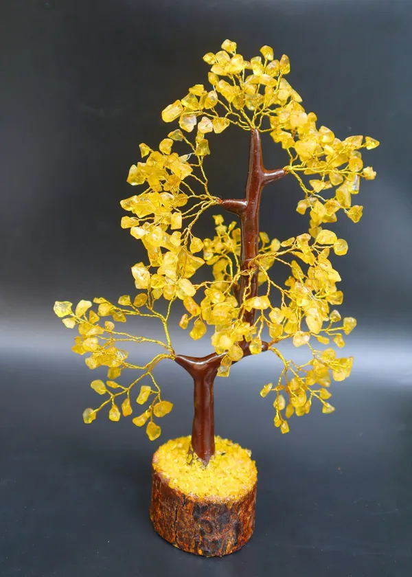 Multiagate_Citrine_Chakra_Crystal_Tree_Bonsai_Money_Tree_for_Good_Luck_Tree_Decorative_Showpiece__-__23_cm_(Stone,_Yellow)