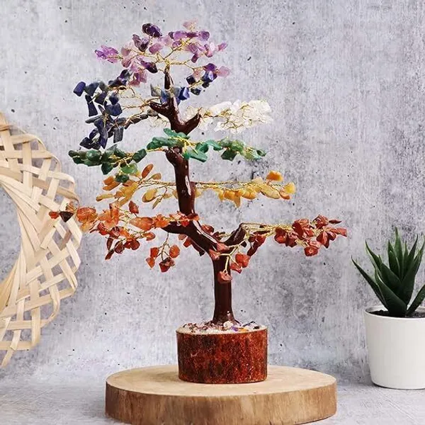 Multiagate_7_Chakra_Tree_M-Seal_300_Beads_for_Home_Decor_|_Crystal_Tree_for_Positivity_Decorative_Showpiece__-__25_cm_(Stone,_Multicolor)