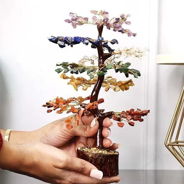Multiagate_7_Chakra_Tree_M-Seal_300_Beads_for_Home_Decor_|_Crystal_Tree_for_Positivity_Decorative_Showpiece__-__25_cm_(Stone,_Multicolor)