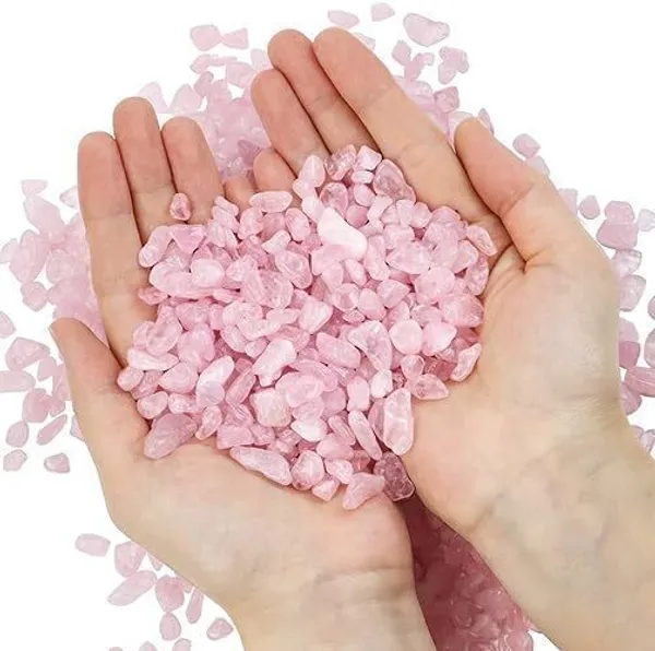 Multiagate_Rose_Pink_Tumbled_Chips_Crushed_Stone_Irregular_Shaped_Quartz_Rock_Healing_Decorative_Showpiece__-__10_cm_(Stone,_Pink)