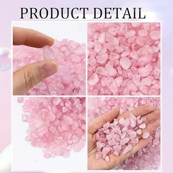 Multiagate_Rose_Pink_Tumbled_Chips_Crushed_Stone_Irregular_Shaped_Quartz_Rock_Healing_Decorative_Showpiece__-__10_cm_(Stone,_Pink)