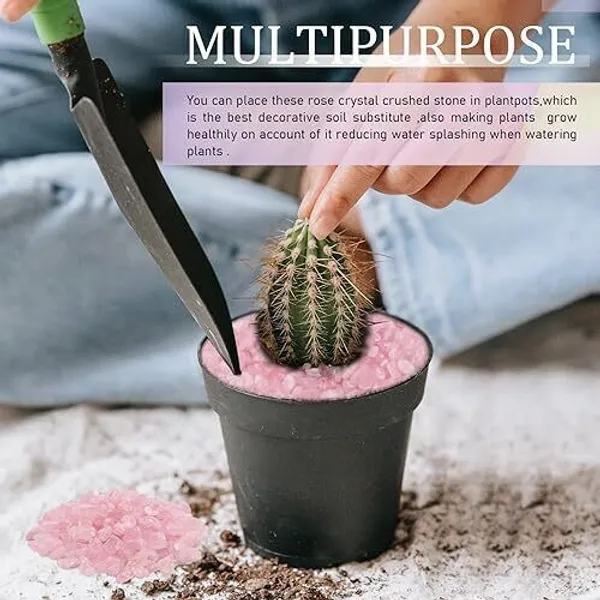 Multiagate_Rose_Pink_Tumbled_Chips_Crushed_Stone_Irregular_Shaped_Quartz_Rock_Healing_Decorative_Showpiece__-__10_cm_(Stone,_Pink)