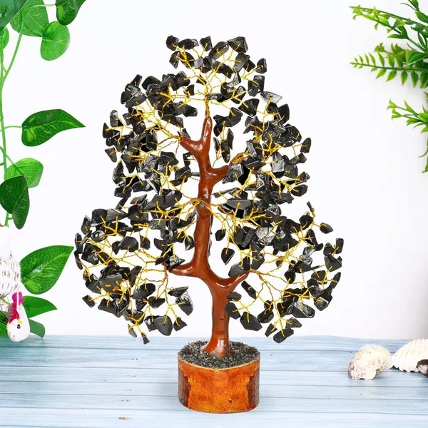 Multiagate_Black_Tourmaline_Crystals_Tree_-_Tourmaline_Gemstone_Feng_Shui_Tree_Decorative_Showpiece__-__25_cm_(Stone,_Black)