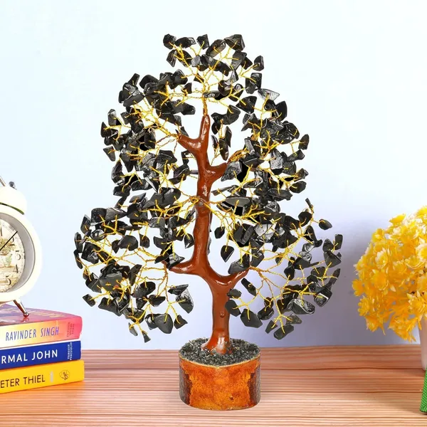 Multiagate_Black_Tourmaline_Crystals_Tree_-_Tourmaline_Gemstone_Feng_Shui_Tree_Decorative_Showpiece__-__25_cm_(Stone,_Black)