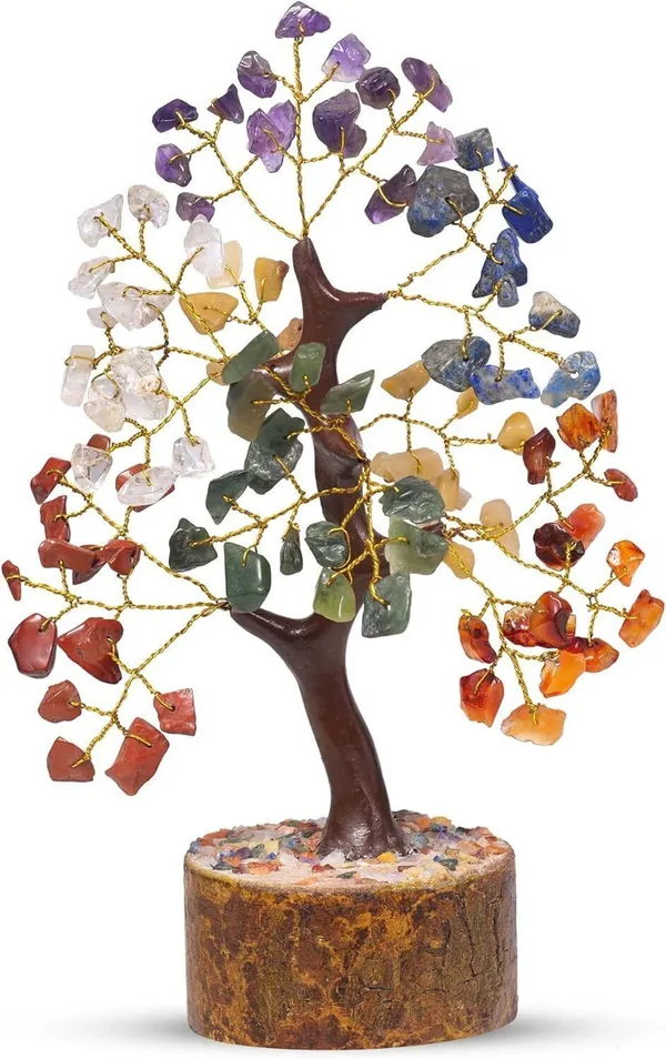 Multiagate_7_Chakra_Tree_of_Life,_Crystal_Tree,_Crystals,_Seven_Chakra_Tree_Decorative_Showpiece__-__22_cm_(Stone,_Multicolor)