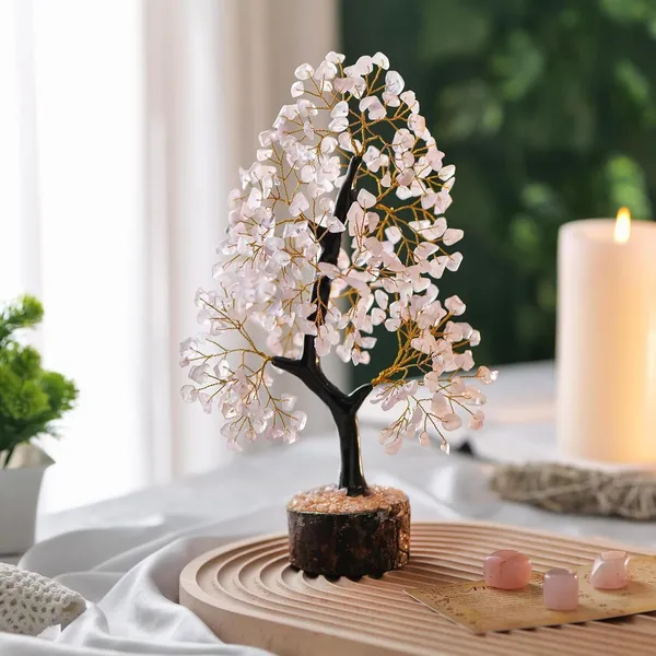 Multiagate_Rose_Quartz_Tree_-_Feng_Shui_Crystals_and_Stones_-_Rock_Tree_-_Crystal_Tree_Decorative_Showpiece__-__25_cm_(Stone,_Pink)