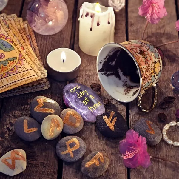 Multiagate_Amethyst_Crystal_Worry_Stone:_One_Day_at_A_Time_Worry_Stones_Decorative_Showpiece__-__10_cm_(Stone,_Purple)