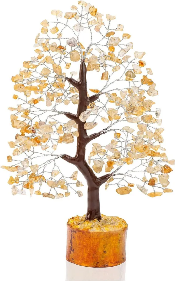 Multiagate_Citrine_Chakra_Tree_of_Life,_Handmade_Gemstone_Tree,_Crystal_Tree_of_Life_Decorative_Showpiece__-__25_cm_(Stone,_Yellow)