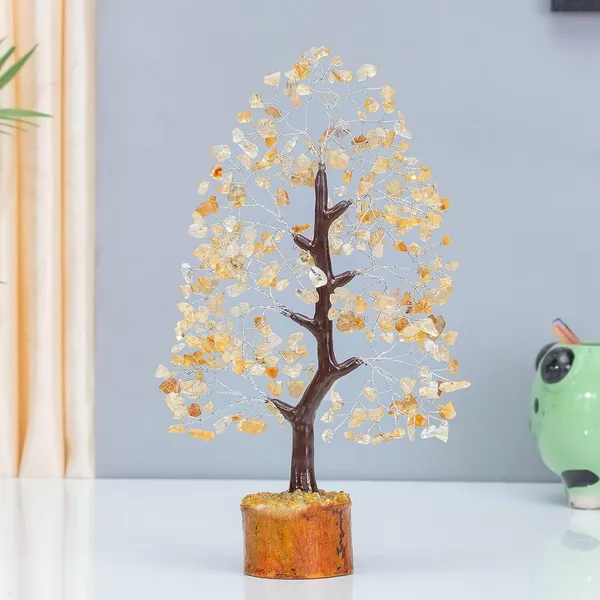 Multiagate_Citrine_Chakra_Tree_of_Life,_Handmade_Gemstone_Tree,_Crystal_Tree_of_Life_Decorative_Showpiece__-__25_cm_(Stone,_Yellow)