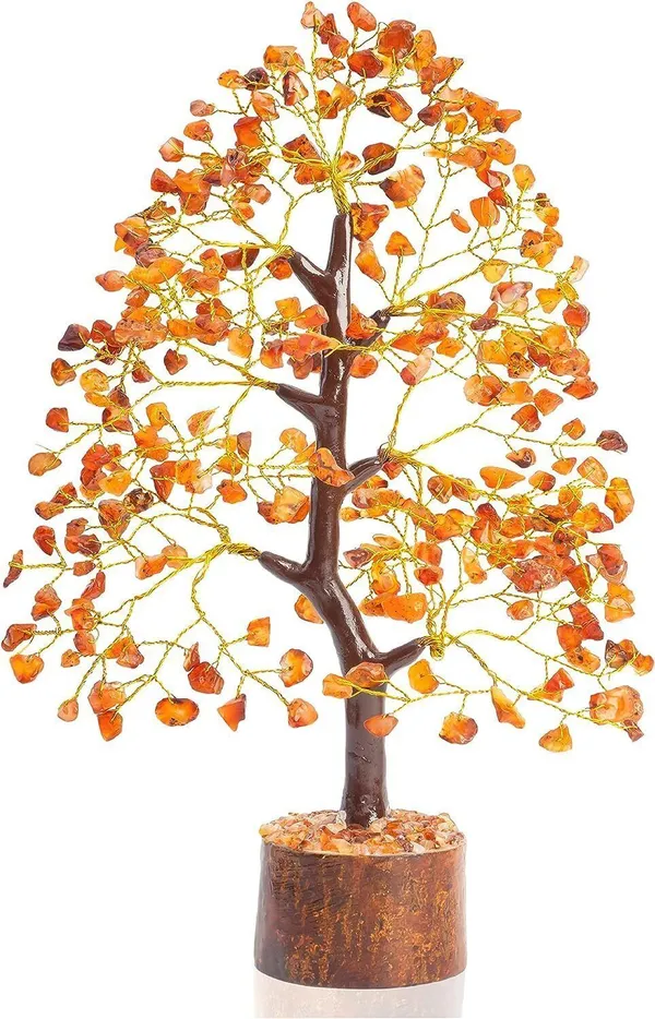 Multiagate_Carnelian_Tree_-_Crystal_Tree_of_Life_-_Gemstone_Tree_-_Chakra_Tree_-_Money_Tree_Decorative_Showpiece__-__28_cm_(Stone,_Red)