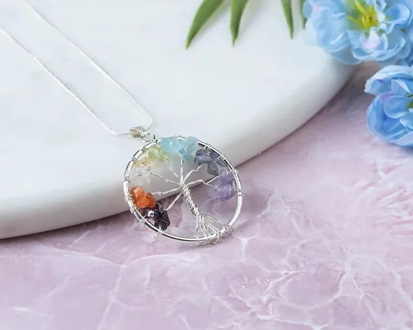 Multiagate_VIBESLE_Seven_Chakra_Crystal_Tree_with_Reiki_Healing_Stylish_Pendant_Best_Gift_Decorative_Showpiece__-__28_cm_(Crystal,_Multicolor)