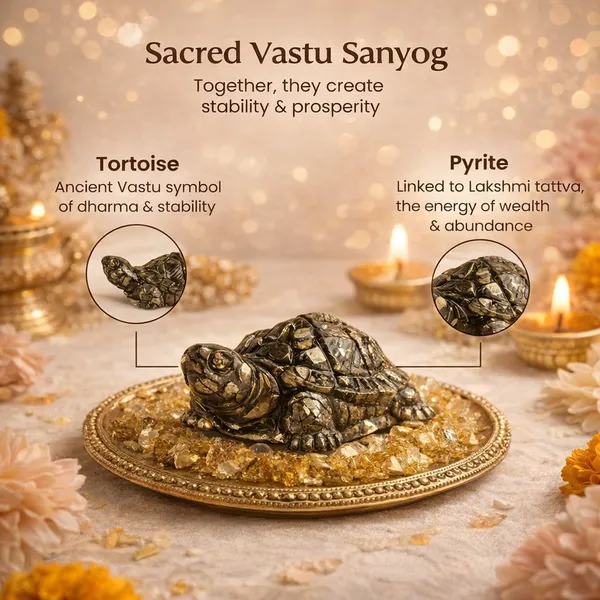Multiagate_Vastu_Pyrite_Tortoise_(Kachhua)_Decorative_Showpiece__-__6_cm_(Crystal,_Grey)