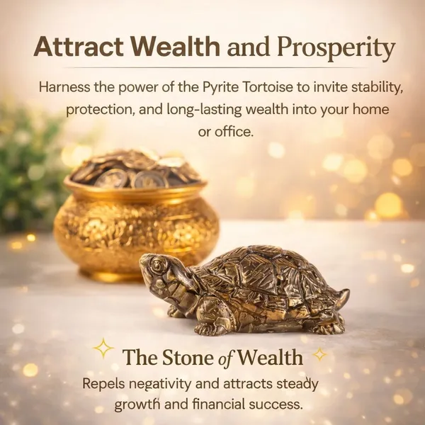 Multiagate_Vastu_Pyrite_Tortoise_(Kachhua)_Decorative_Showpiece__-__6_cm_(Crystal,_Grey)