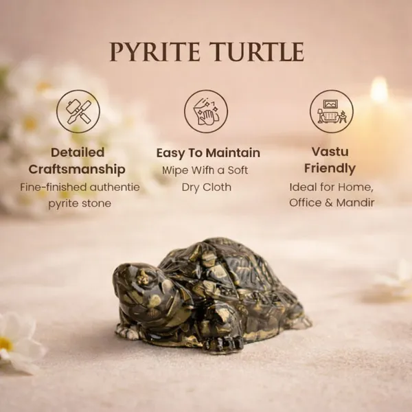 Multiagate_Vastu_Pyrite_Tortoise_(Kachhua)_Decorative_Showpiece__-__6_cm_(Crystal,_Grey)