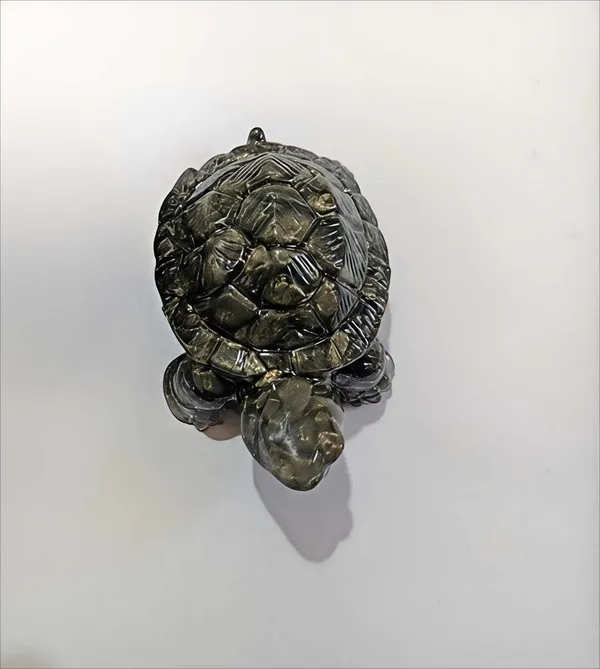 Multiagate_Pyrite_Crystal_Turtle_for_Business_Growth_|_Feng_Shui_Vastu_Good_Luck_Tortoise_Decorative_Showpiece__-__2.5_cm_(Stone,_Black)