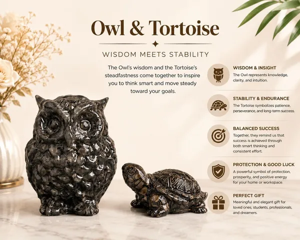 Agatesaura_Rudrakesha_Combo_of_Pyrite_Owl_&_Pyrite_Tortoise_for_Dhan_Vriddhi_Decorative_Showpiece__-__5_cm_(Crystal,_Beige)