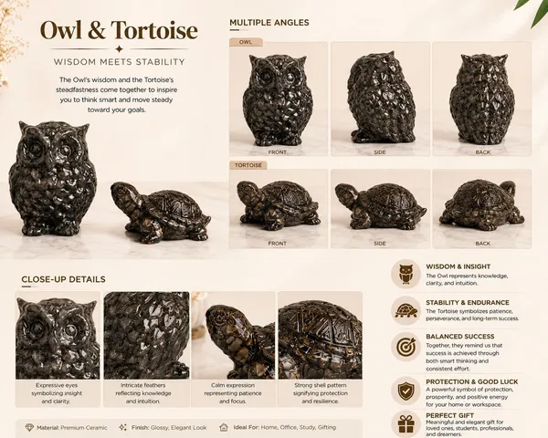Agatesaura_Rudrakesha_Combo_of_Pyrite_Owl_&_Pyrite_Tortoise_for_Dhan_Vriddhi_Decorative_Showpiece__-__5_cm_(Crystal,_Beige)