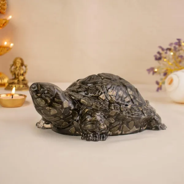 Agatesaura_Natural_Gemstone_Turtle_Showpiece_for_Home_Decor_Vastu_Feng_Shui_Statue_800g_Decorative_Showpiece__-__4_cm_(Stone,_Multicolor)