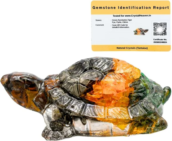 Agatesaura_Dhan_YOG_Tortoise_Original_Green_Dhanyog_Turtle_Energy_Symbol_Decorative_Showpiece__-__3_cm_(Crystal,_Multicolor)