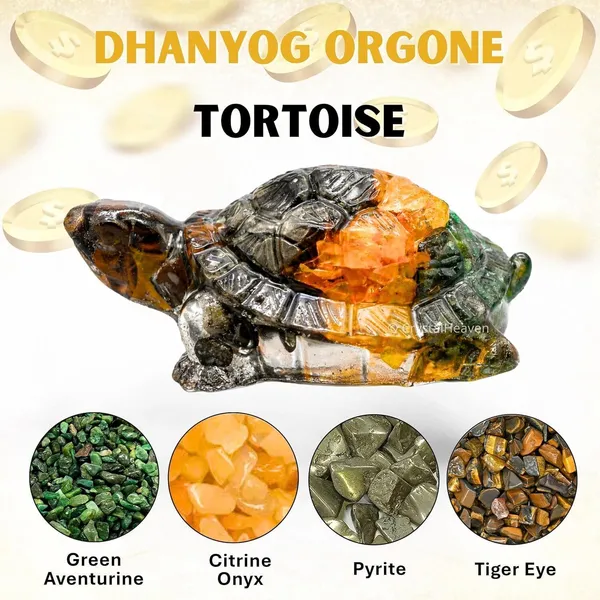 Agatesaura_Dhan_YOG_Tortoise_Original_Green_Dhanyog_Turtle_Energy_Symbol_Decorative_Showpiece__-__3_cm_(Crystal,_Multicolor)