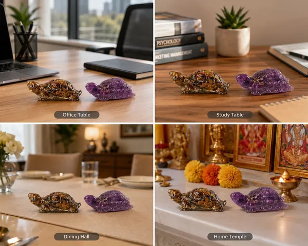 Agatesaura_Arunangshu_Spiritual_Triple_Protection_&_Amethyst_Tortoise_Combo_Decorative_Showpiece__-__4_cm_(Crystal,_Multicolor)