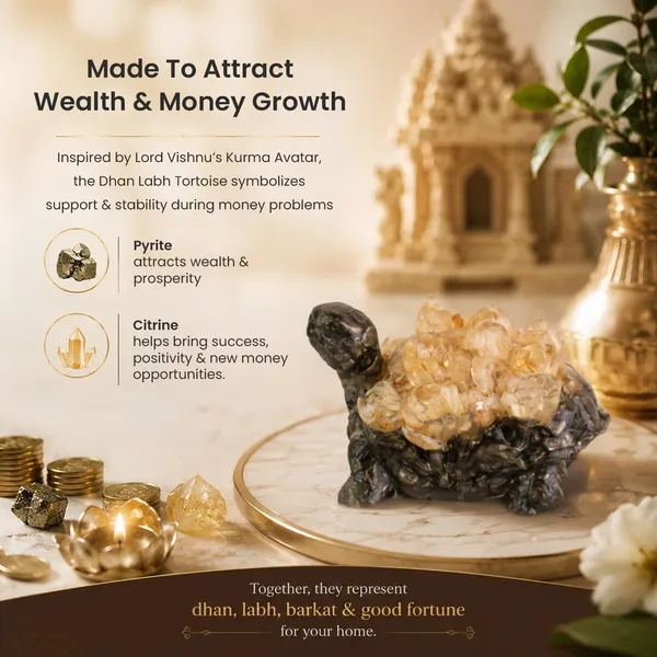 Agatesaura_Dhan_Labh_Pyrite_&_Citrine_Crystal_Tortoise_for_Wealth,_Vastu_Home_Office_Decor_Decorative_Showpiece__-__2.54_cm_(Stone,_Multicolor)