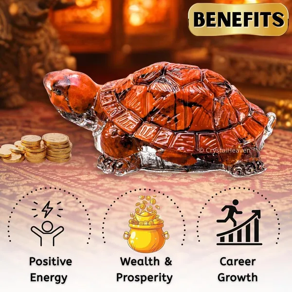 Agatesaura_Red_Jasper_Gemstone_Tortoise_for_Prosperity,_Stability_and_Home_Decoration_Decorative_Showpiece__-__3_cm_(Stone,_Multicolor)