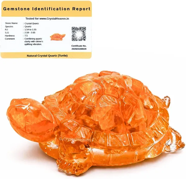 Agatesaura_Citrine_Onyx_Tortoise_Symbol_Turtle_for_Thoughtful_Spiritual_Gift_Decorative_Showpiece__-__3_cm_(Crystal,_Orange)