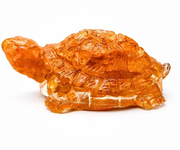 Agatesaura_Citrine_Onyx_Tortoise_Symbol_Turtle_for_Thoughtful_Spiritual_Gift_Decorative_Showpiece__-__3_cm_(Crystal,_Orange)
