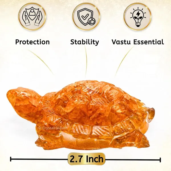 Agatesaura_Citrine_Onyx_Tortoise_Symbol_Turtle_for_Thoughtful_Spiritual_Gift_Decorative_Showpiece__-__3_cm_(Crystal,_Orange)