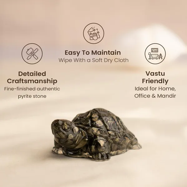 Agatesaura_Natural_Pyrite_Tortoise_for_Vastu_&_Feng_Shui_Wealth_Protection_Home_Decor_Gift_Decorative_Showpiece__-__2.54_cm_(Stone,_Multicolor)