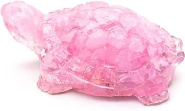 Agatesaura_Arunangshu_Spiritual_Rose_Quartz_Tortoise_&_Triple_Protection_Tortoise_Combo_Decorative_Showpiece__-__3_cm_(Crystal,_Pink,_Brown)