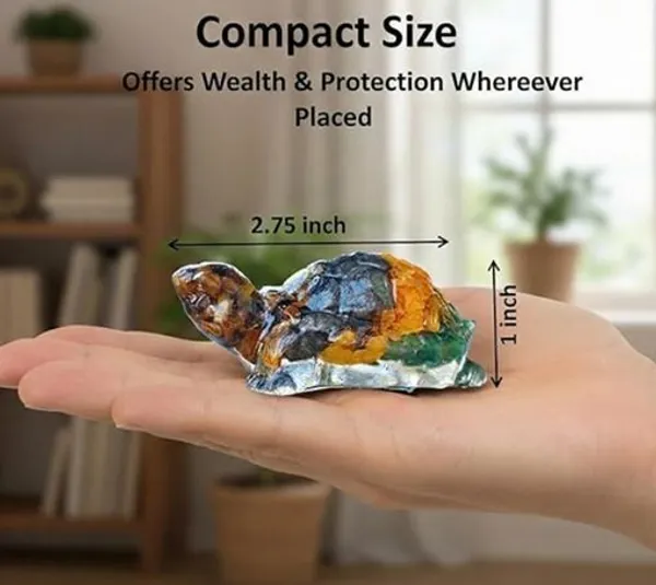 Agatesaura_Arunangshu_Spiritual_|_Home_Decor_|_Money_Magnet_Owl_&_Money_Magnet_Tortoise_Decorative_Showpiece__-__5_cm_(Crystal,_Multicolor)