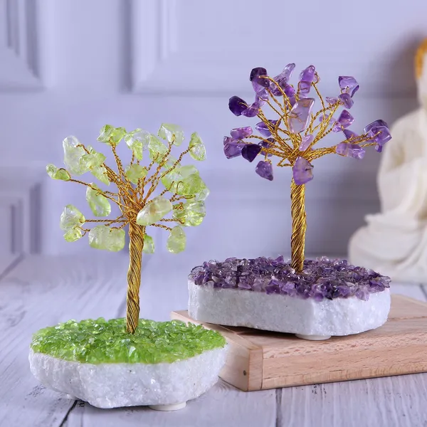 Multiagate_Peridot_&_Amethyst_Crystal_Tree_Decorative_Showpiece__-__10_cm_(Crystal,_Multicolor)