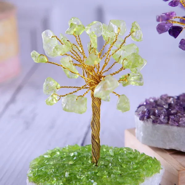 Multiagate_Peridot_&_Amethyst_Crystal_Tree_Decorative_Showpiece__-__10_cm_(Crystal,_Multicolor)