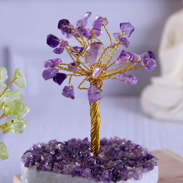Multiagate_Peridot_&_Amethyst_Crystal_Tree_Decorative_Showpiece__-__10_cm_(Crystal,_Multicolor)