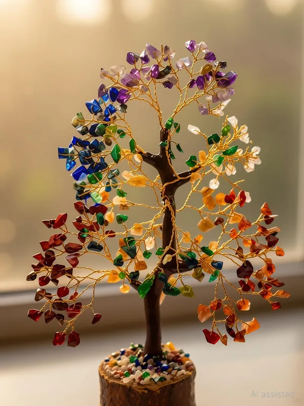 Multiagate_7_Chakra_Crystal_Tree_100_Gemstones_for_Energy_Healing_Meditation_Home_Decor_Decorative_Showpiece__-__26_cm_(Crystal,_Stone,_Wood,_Multicolor,_Brown)