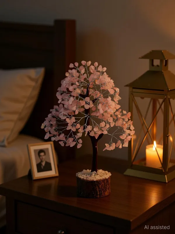 Multiagate_Rose_Quartz_200_Crystal_Tree_Good_Luck_Showpiece_for_Home_Decor_Tree_Gift_Item_Decorative_Showpiece__-__15_cm_(Crystal,_Pink)
