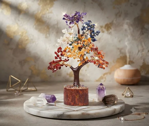 Multiagate_7_Chakra_Tree_100_Beads_Natural_Crystal_Stone_Healing_for_Positive_Energy_Decorative_Showpiece__-__21_cm_(Crystal,_Stone,_Wood,_Multicolor)